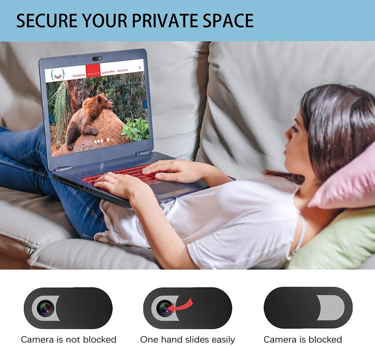 Kit Tampa Webcam Câmera Adesivo Privacidade Espião Preta!