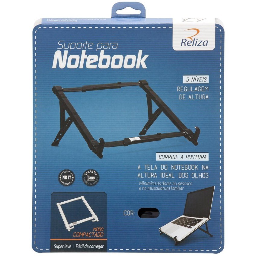 Chegou Suporte Notebook Preto Abs super ergonômico 5 Regulagens para notebook!!