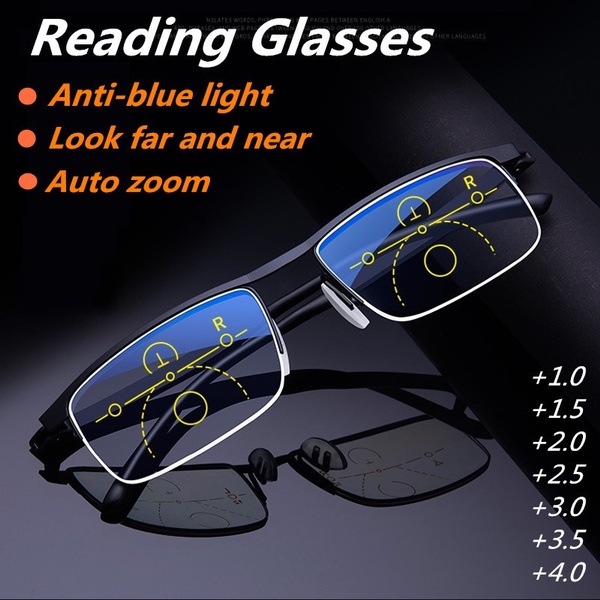 Óculos LINSON De Leitura Progressivos Inteligentes Com Ajuste Automático De Luz Anti-azul Dupla Utilização