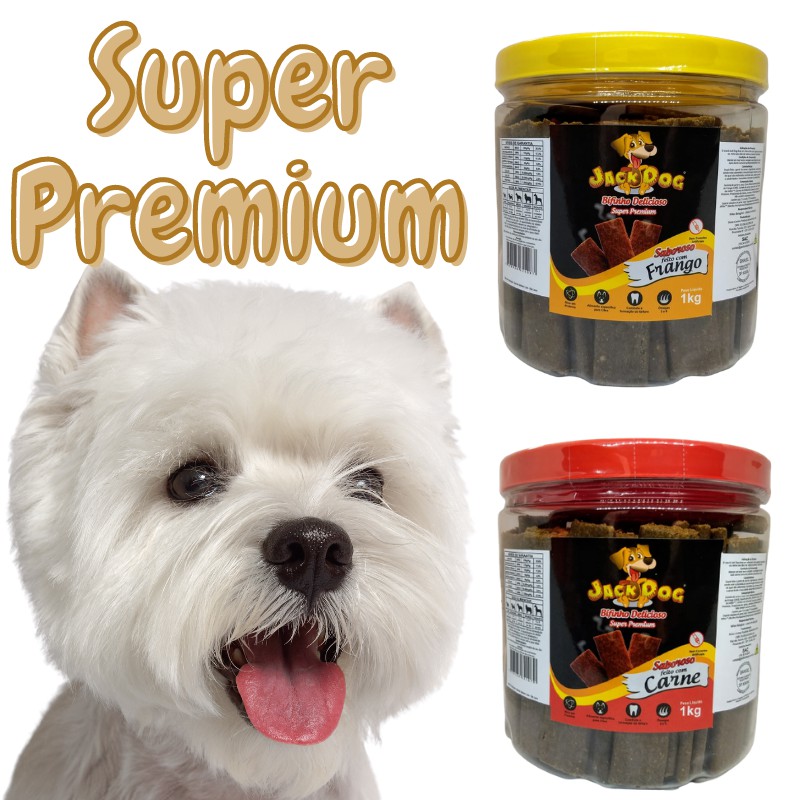 Petiscos Bifinho Delicioso Para Cachorro Super Premium 1kg.