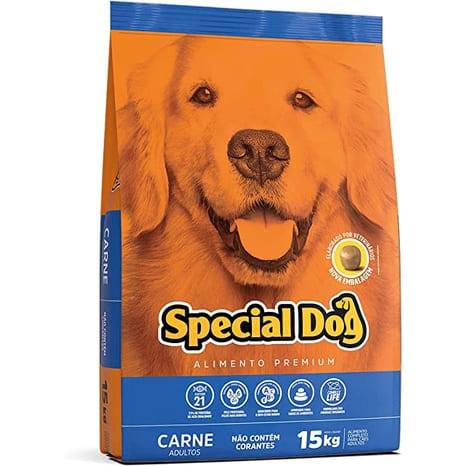 Ração Special Dog Super Premium Cães Adultos Sabor Carne 15kg