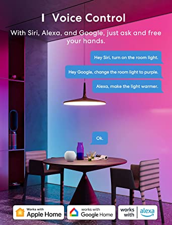 Lâmpada Inteligente Meross Smart WiFi LED Multicolorida é uma opção moderna e prática para iluminar sua casa com estilo